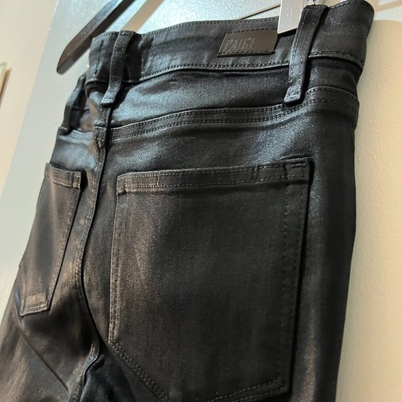 Never been worn PAIGE HOXTON ANKLE JOXXI POCKETS - BLACK FOG LUXE COATING - Picture 5 of 11